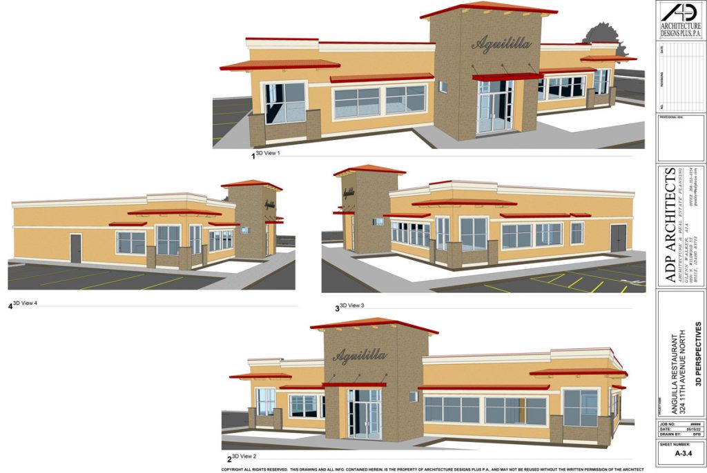 Architectural Drawing of Aquililla Restaurant #8
